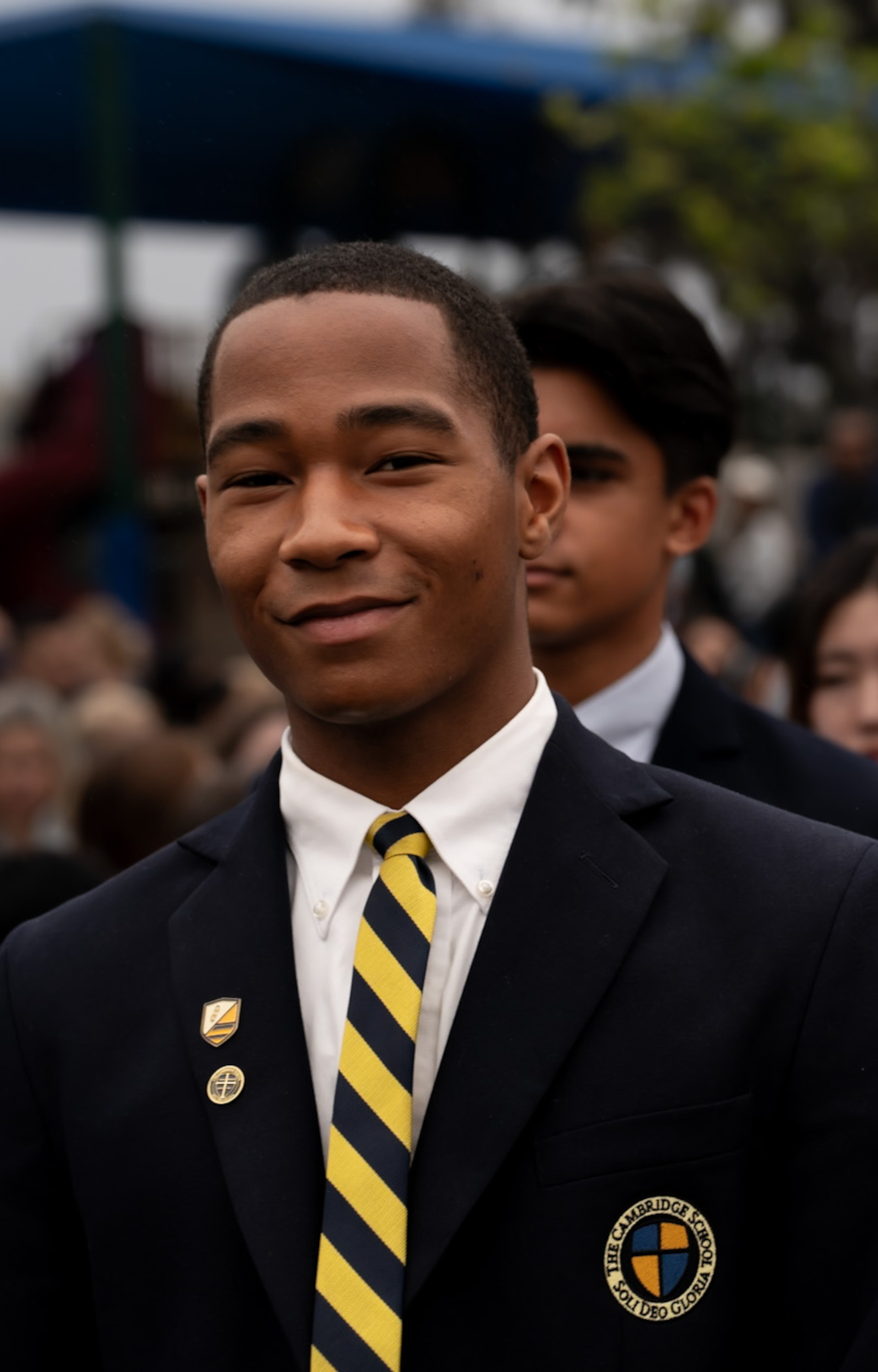 Upper school students at The Cambridge School, a private Christian school in San Diego, process in during a formal school ceremony, exemplifying poise, maturity, and community.